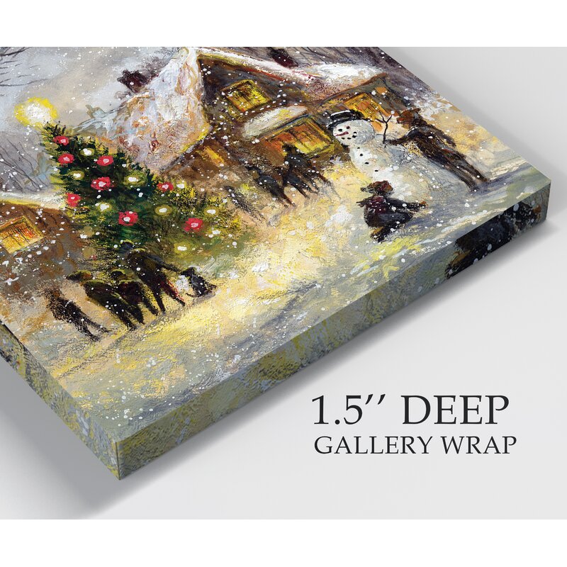 The Holiday Aisle® Tree Lighting On Canvas Print & Reviews | Wayfair