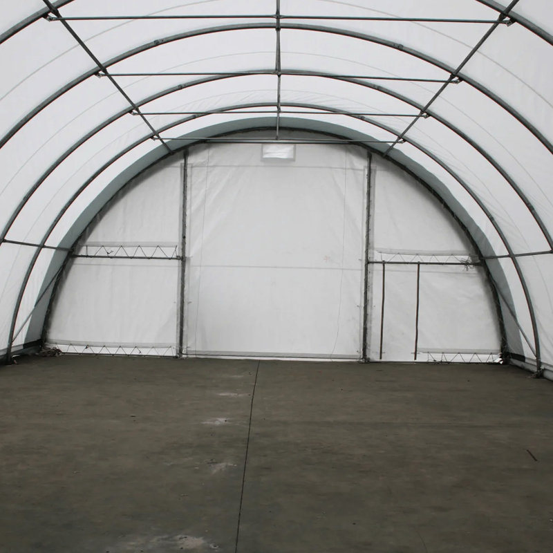 Abri de rangement en PE 11 oz. 30 pi x 40 pi x 15 pi avec structure en acier galvanisé - -, 100% imperméable, déchirure - pour usage agricole, commercial, industriel, industriel
