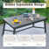 Alyah 8 - Person Metal Patio Dining Set with Extendable Rectangular Table