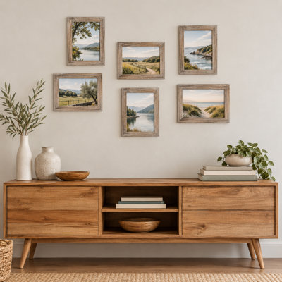 Ensemble de 6 cadres en bois Janmichael 5 po x 7 po en brun