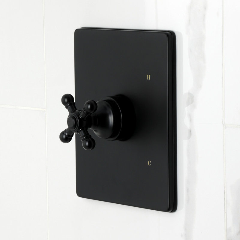 Kingston Brass Metropolitan Single-Handle Pressure Balanced Tub And Shower Faucet, Matte Black