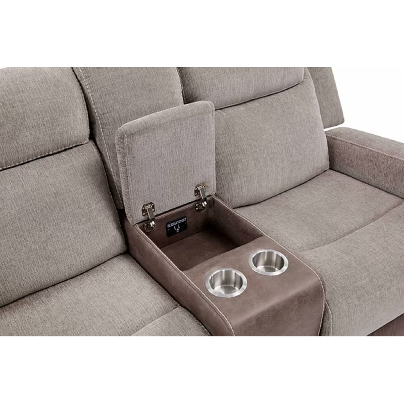 Ensemble 2 pièces inclinable contemporain brun Horley, Brun