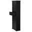 Armoire de salle de bain haute noire avec tablette réglable et tiroir inférieur central