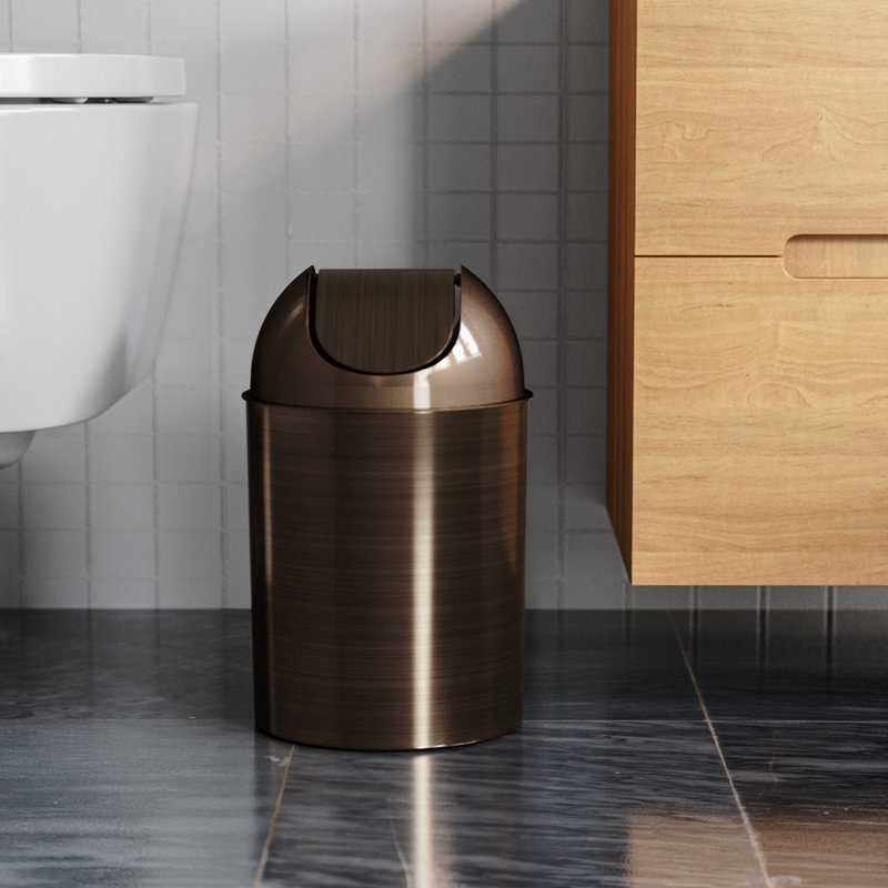Poubelle avec couvercle pivotant Morton, Bronze, 2,5 gal