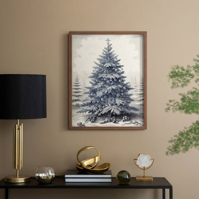 «Christmas Holiday Art» CDLxxxv, reproduction d'art encadrée - bois massif