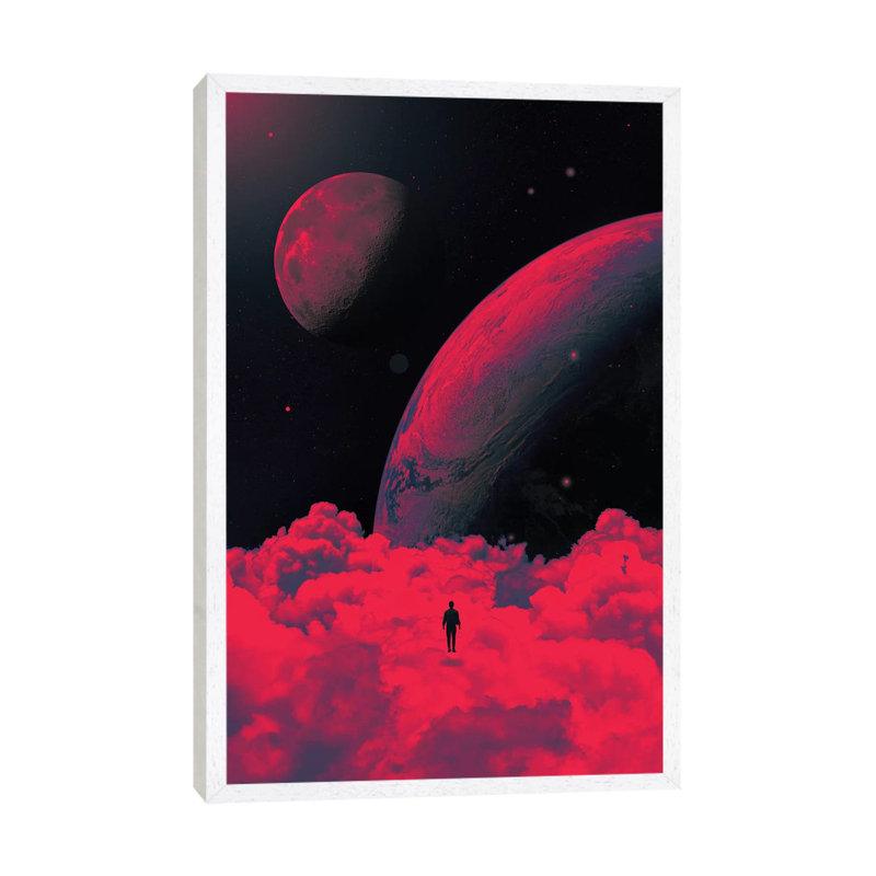 Red Dream II by Nicebleed - Print on Canvas, 66.04cm H x 45.72cm W x 3.81cm D, White Framed