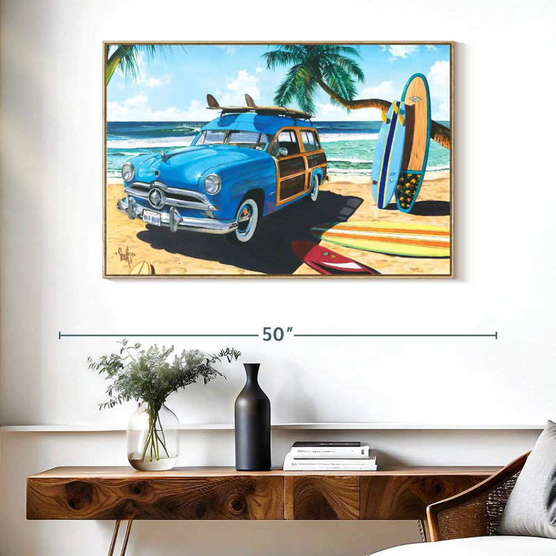 Amis tropicaux tropicaux, Cadre flottant en bois naturel, 40 po x 27 po