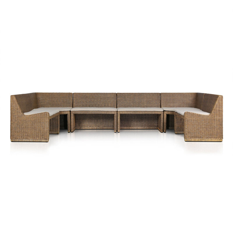 Senna U-Shape Dining Banquette, 32.5"H x 145.5" W x 83.25" D