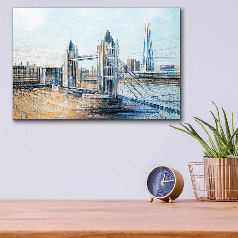 Wrought Studio ™ «London - Tower Bridge In Af après Light» par Marc Todd, art mural en verre acrylique