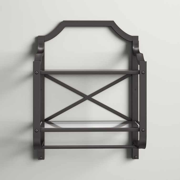 17 Stories Metal Wall Mounted Bathroom Storage Furniture Set Metal in  Black, … in 2023