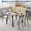Ensemble de table de salle à manger 5 pièces pour 4, table de cuisine en MDF de 43 po et 4 chaises, peu encombrantes, blanc-131238480-131238482-131238478-131238475