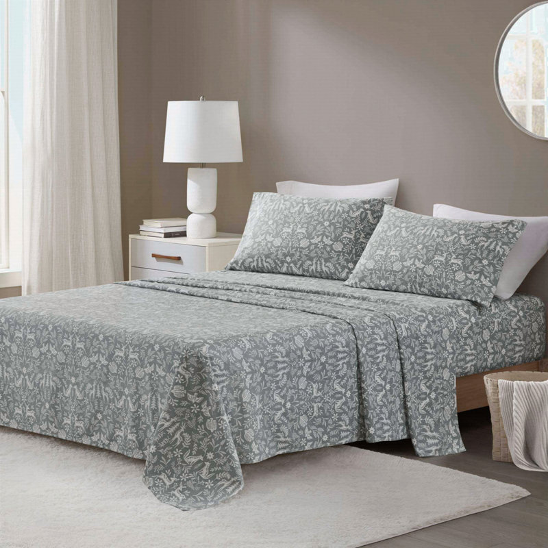 Ensemble de draps 4 pièces Sauge, Couvre-lit double + 3 pièces supplémentaires