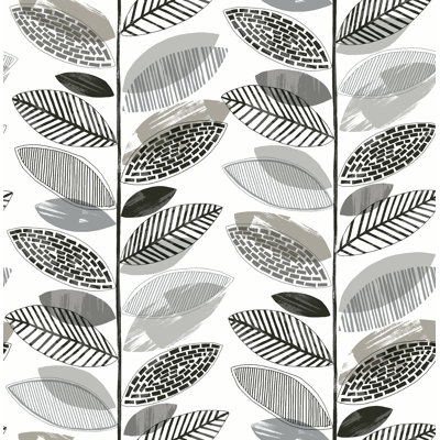 Papier peint feuilles vertes Araina