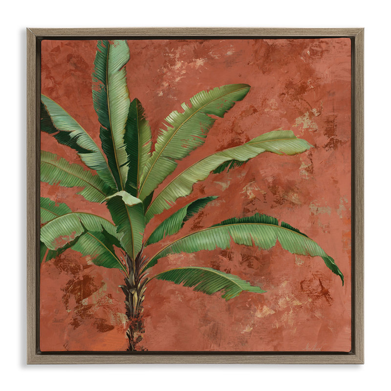 "Palm on Mute", art mural encadré par Max Maxx, Cadre flottant orme Montalcino, H 25 po x l 25 po
