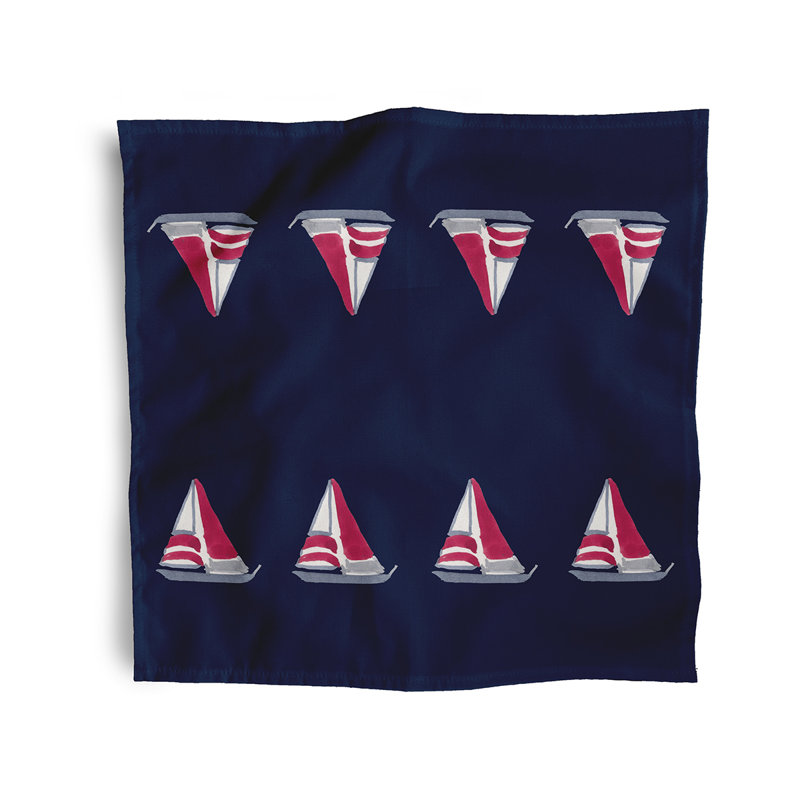 Hanson Sail Away Napkins, Navy