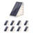 Silver Solar Powered Integrated LED Step Light Kit