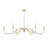 Paquette Mordern Gold 6 Light Chandelier-123223020