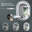 Miroir de salle de bain ovale à DEL avec éclairage avant et arrière rétro-éclairé-2021133191