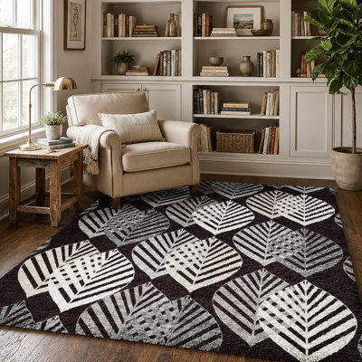 Washable Floral Indoor Rug
