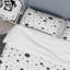 Ensemble de housse de couette en microfibre noir / blanc 3 pièces-2019949194