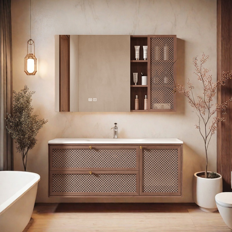 Armoire de salle de bain haut de gamme de style rétro rétro