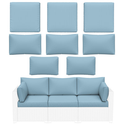 Ensemble de 8 coussins d'extérieur pour coussins 8 pièces