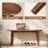 Curved Edge Solid Wood Bench – Multi-Functional for Entry, Dining Chair, or Bed End-1076358228