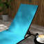 Chaise longue d'extérieur avec roulettes et positions réglables en bleu pour patio, plage, cour, chaise longue de piscine 5 positions,