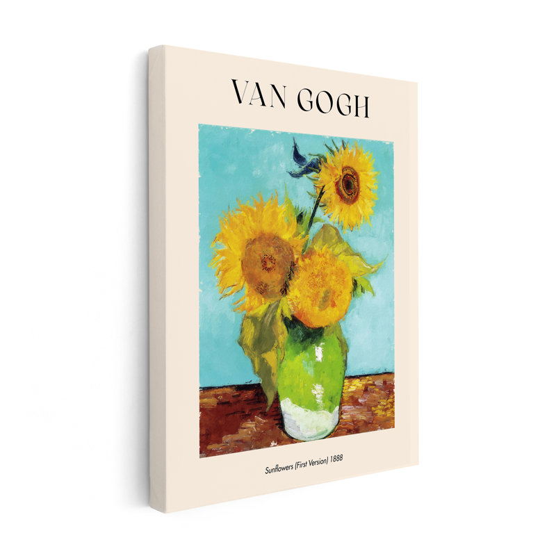 Van Gogh - Tournesols, H 18 po x l 24 po, Canevas, Sans cadre