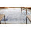 8x11 Ivory Hand-Knotted Wool Linear Maze Motif Tribal Modern Contemporary Carpet Rug