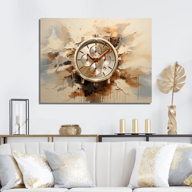 Minimalisme, montre de luxe III sur toile, H 16 po x l 32 po x P 1 po, Toile tendue