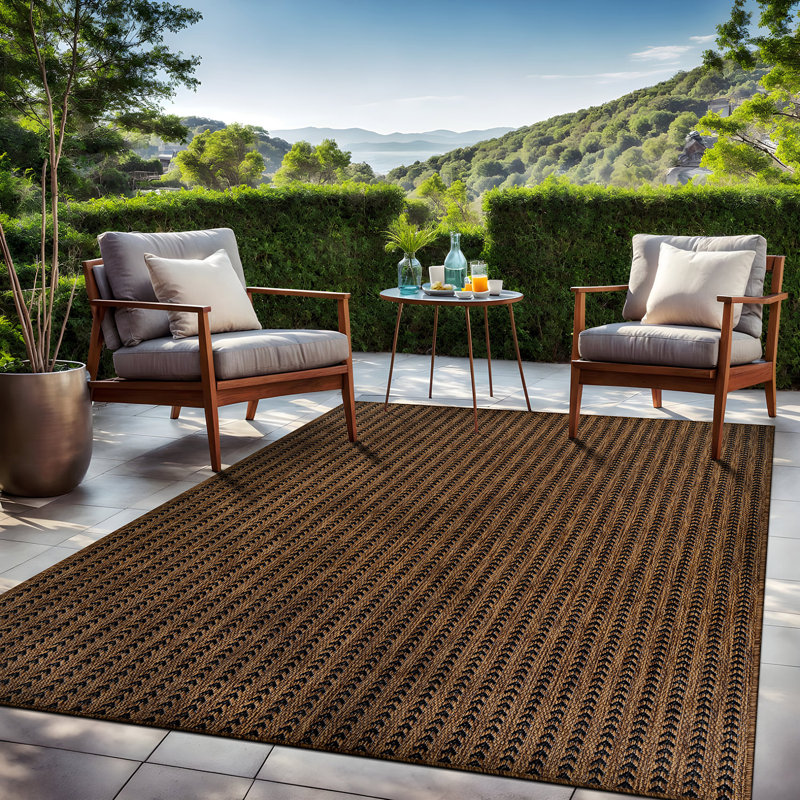 Tapis intérieur à chevrons, Gold, Rectangle 10' x 14'