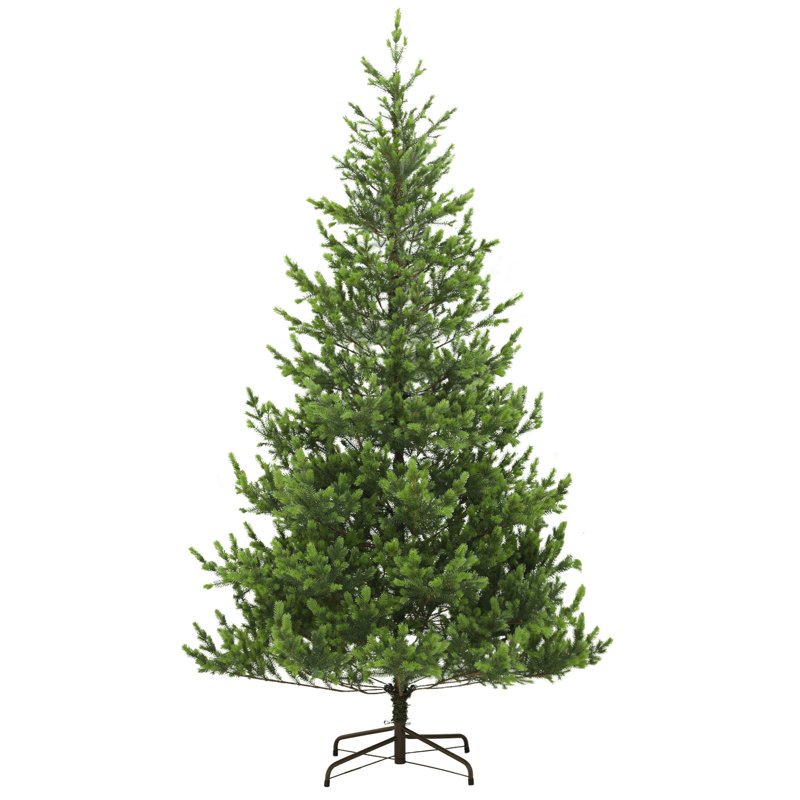 9Ft Artificial Christmas Tree, Sparse Realistic Cedar Tree With 4306 Tips, Easy Assembly, Hinged Xmas Tree For Home Office Holiday, Green