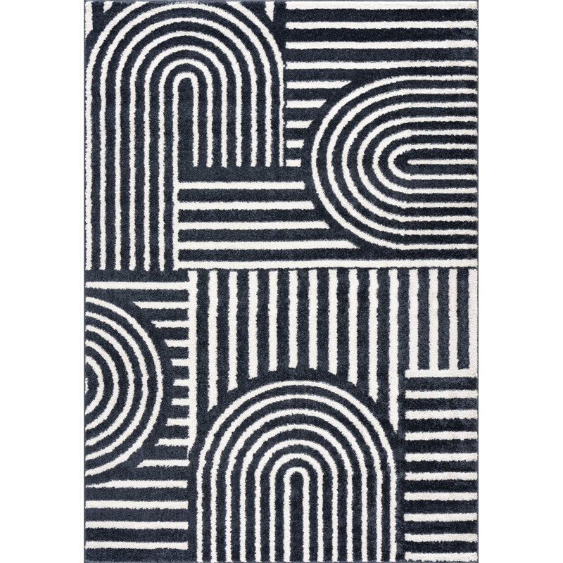 Striped Indoor Rug, Rectangle 5'3" x 7'6"