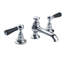 Connaught Black Lever Widespread Bathroom Faucet-32123886