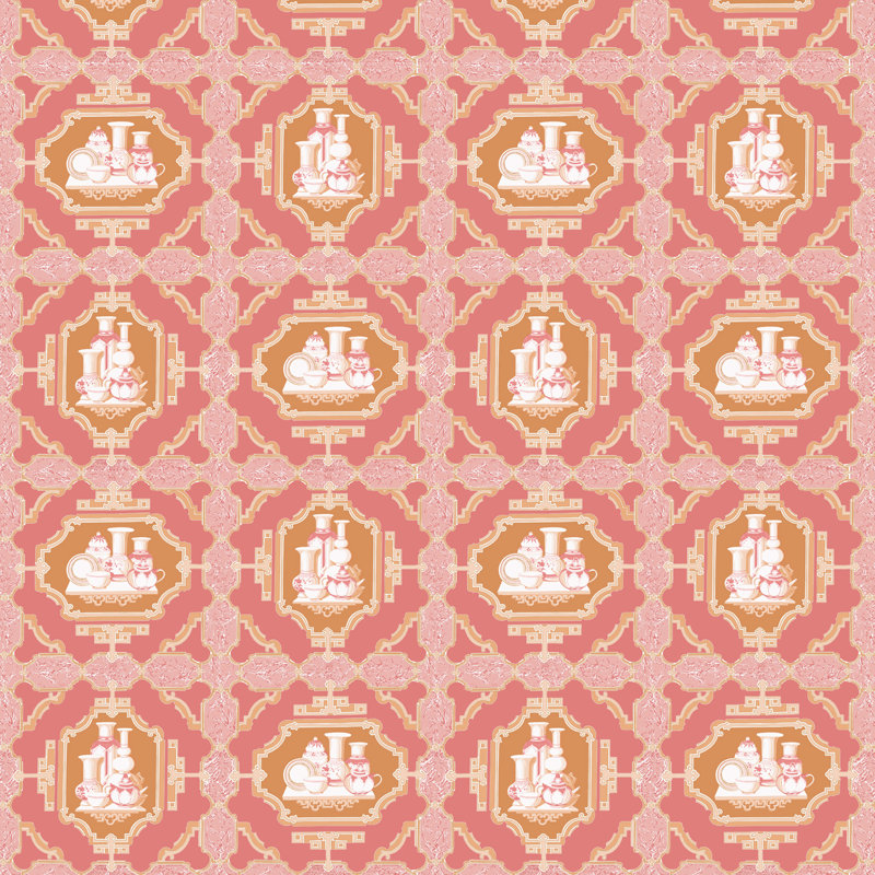 Porcelanas 100% Cotton Performance Fabric, Pomelo