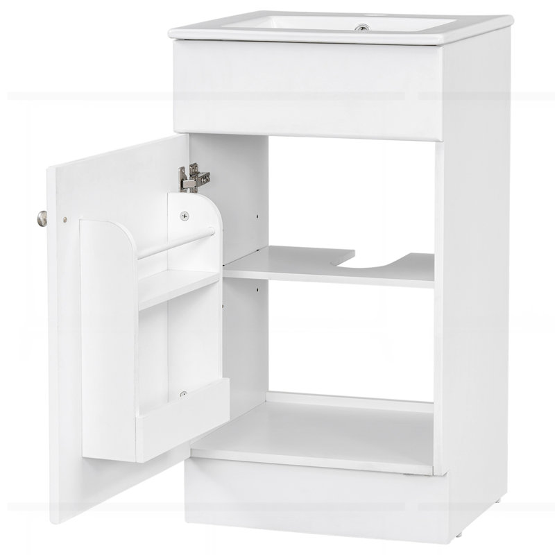 Meuble-lavabo 18 po avec lavabo, Blanc
