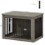 Caisse en bois pour chien, table de chevet avec verrou-840288182-828711454