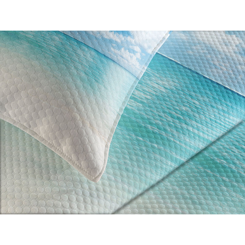 Ambesonne Ocean Bedspread Seashells Tropical Beach, King Bedspread + 2 Standard Shams