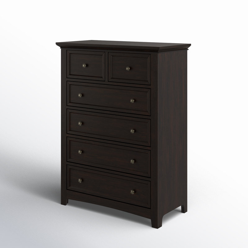 Kingery 42" W 5-Drawer Chest , Black