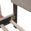Lit plateforme tapissier avec 2 tiroirs et 1 lit gigogne simple TG, tissu de lin, grand lit - beige foncé (OLD SKU: LP100314AAA)