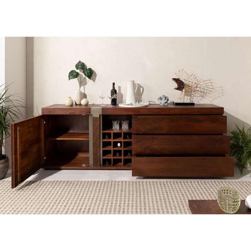 Amsterdam 215cm Solid Wood Sideboard