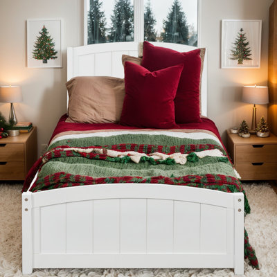 Twin Platform Bed With Storage Drawers, Solid Wood Platform Bed With Storage And Headboard, Footboard, Wood Slat Support For Guest Adults, No Box Spri by Red Barrel Studio