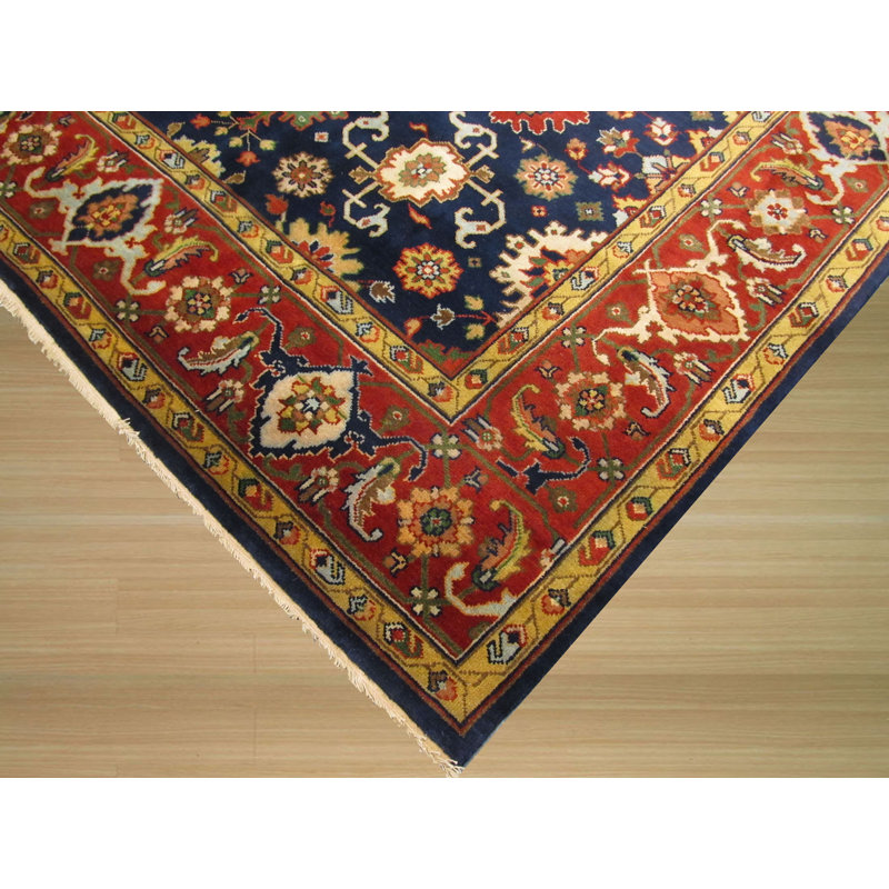 Tapis violet en laine noué à la main violet, Rectangle 9 pi x 12 pi