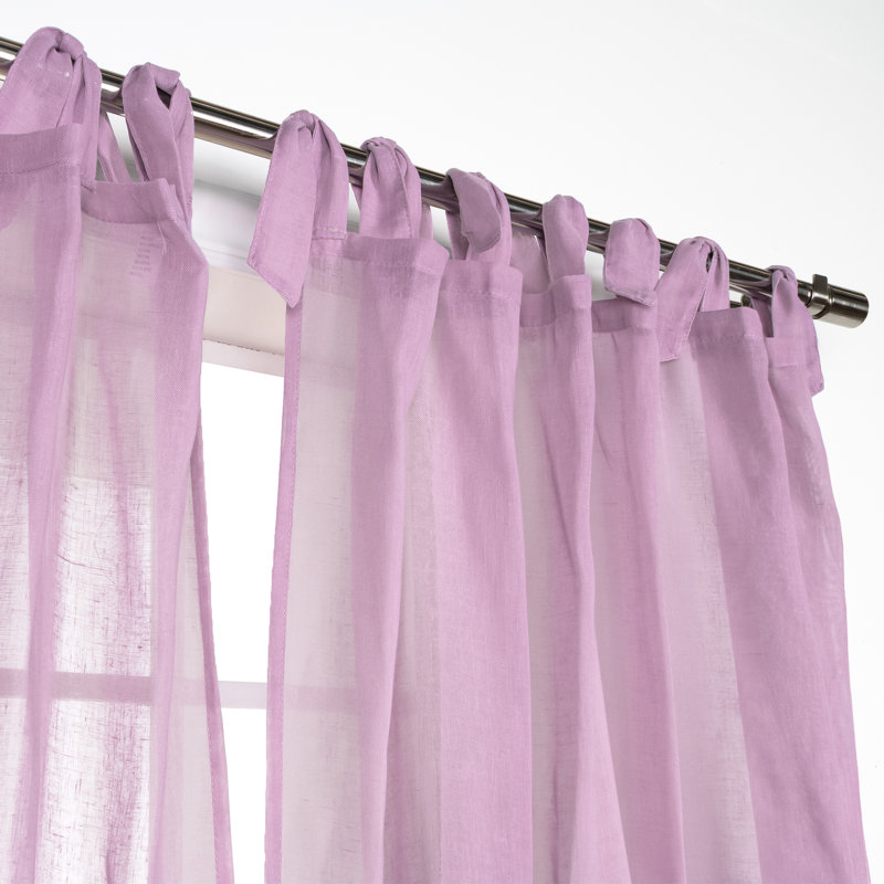 Paire de rideaux semi-transparents avec passants Elyse One Allium Way®, Orchidée, L 52 po x L 96 po
