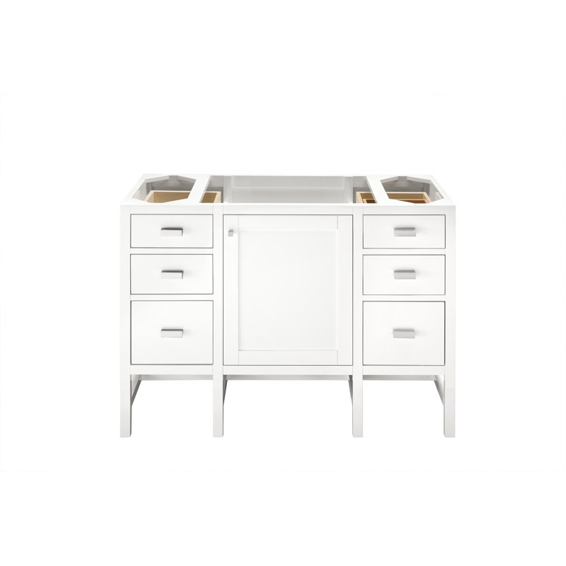 Addison 48'' W Single Bathroom Vanity Base, Glossy White