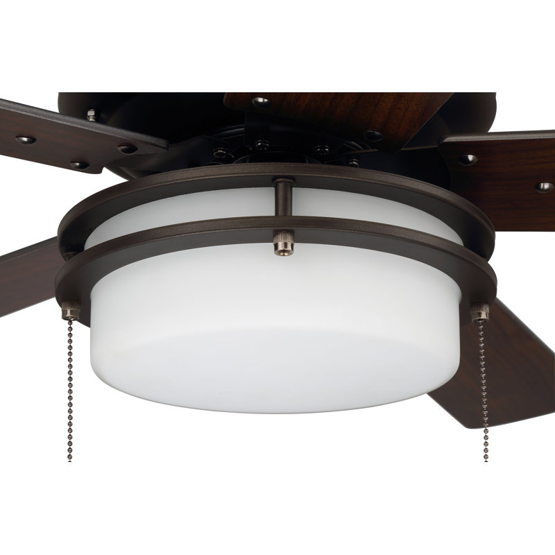 Craftmade 52" Espresso Ceiling Fan with LED Light and Reversible Blades