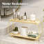 Gold Metal 2-tier Varnished Waterproof Wooden Stand