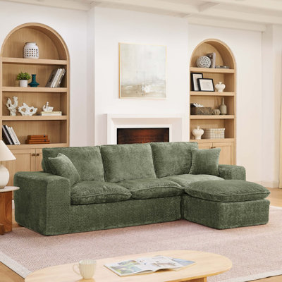 Canapé modulaire moderne avec méridienne réversible Boucle