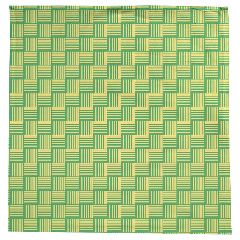 Rayures nattes classiques Nappe, Vert/jaune